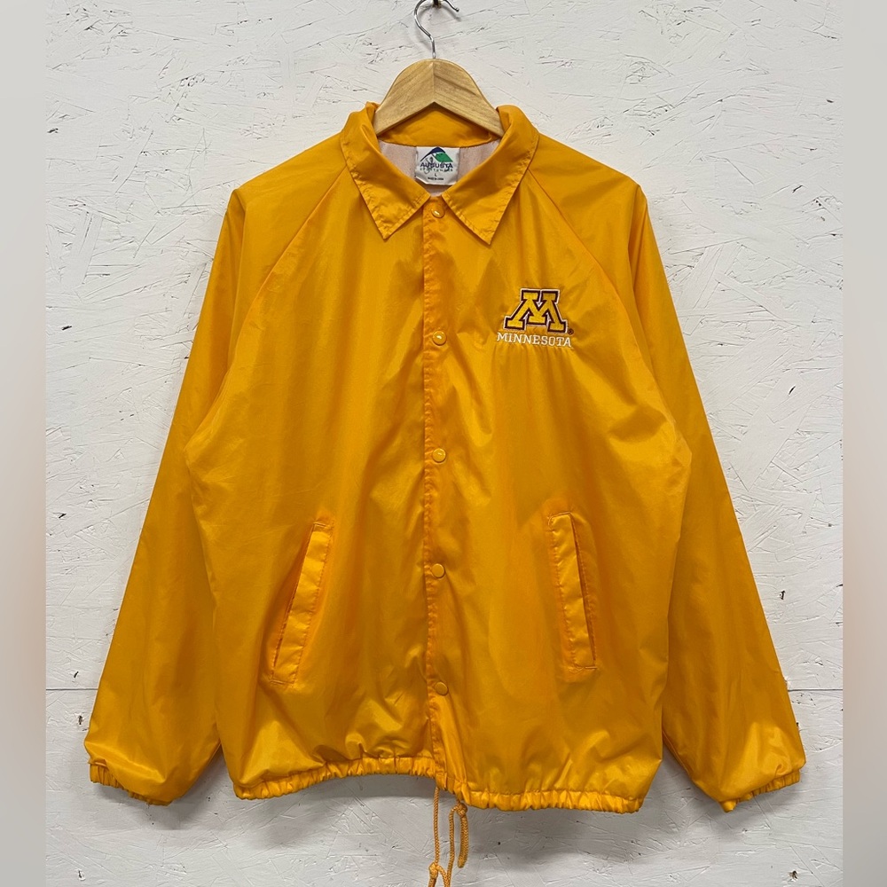 Vintage University of Minnesota Gophers Windbreaker, Size L, Yellow